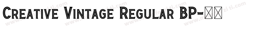 Creative Vintage Regular BP字体转换